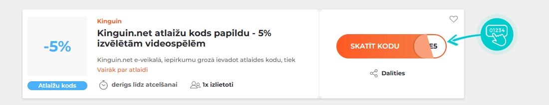 Atlaides koda piemērs Kinguin