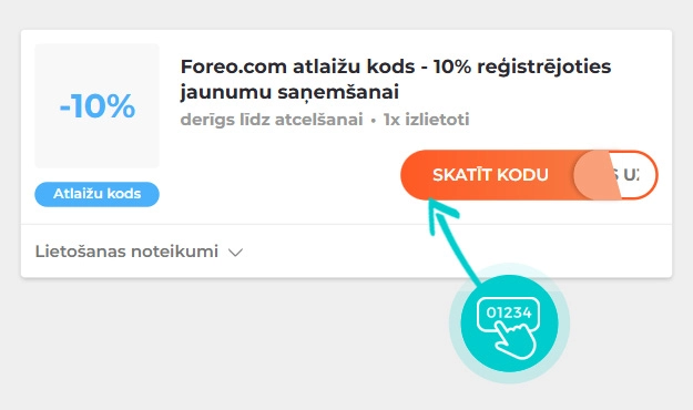 Atlaides koda piemērs Foreo