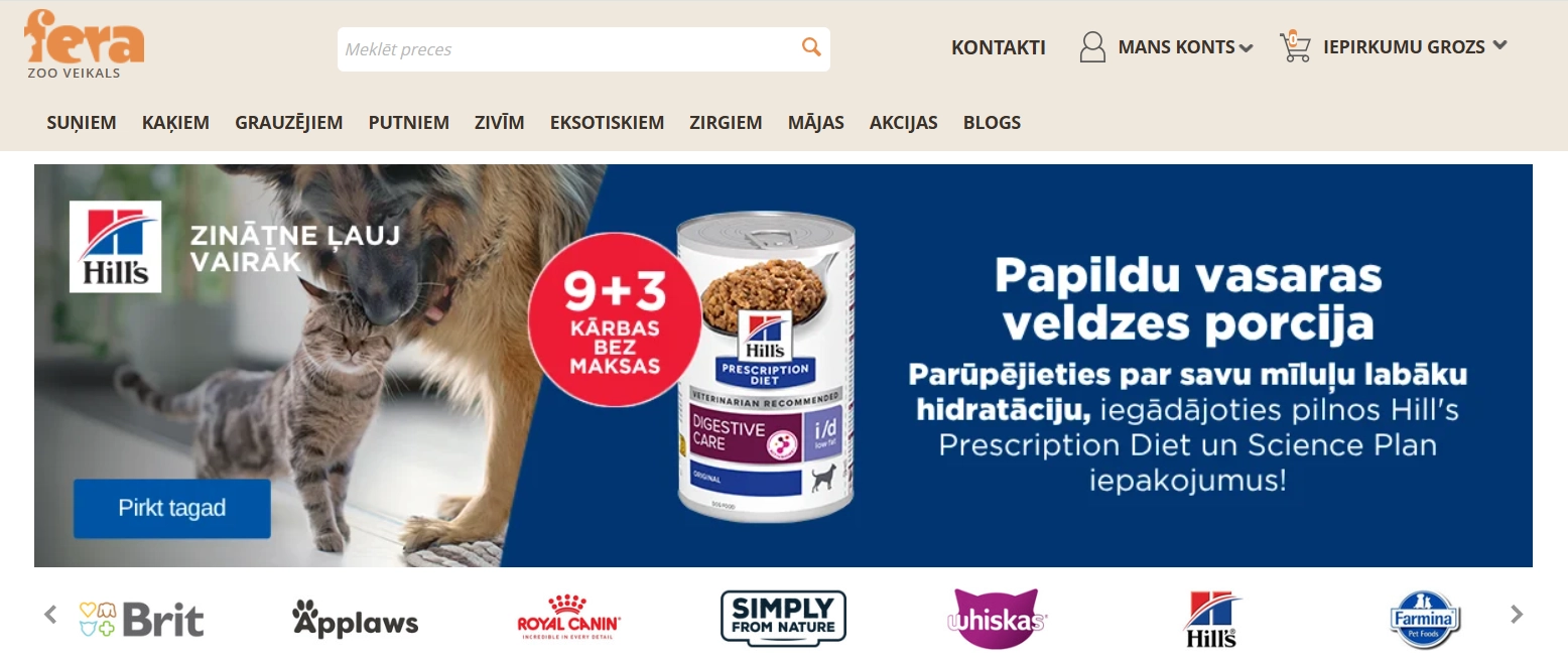 mājdzīvnieku barība