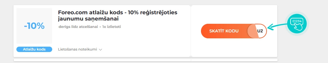 Atlaides koda piemērs Foreo
